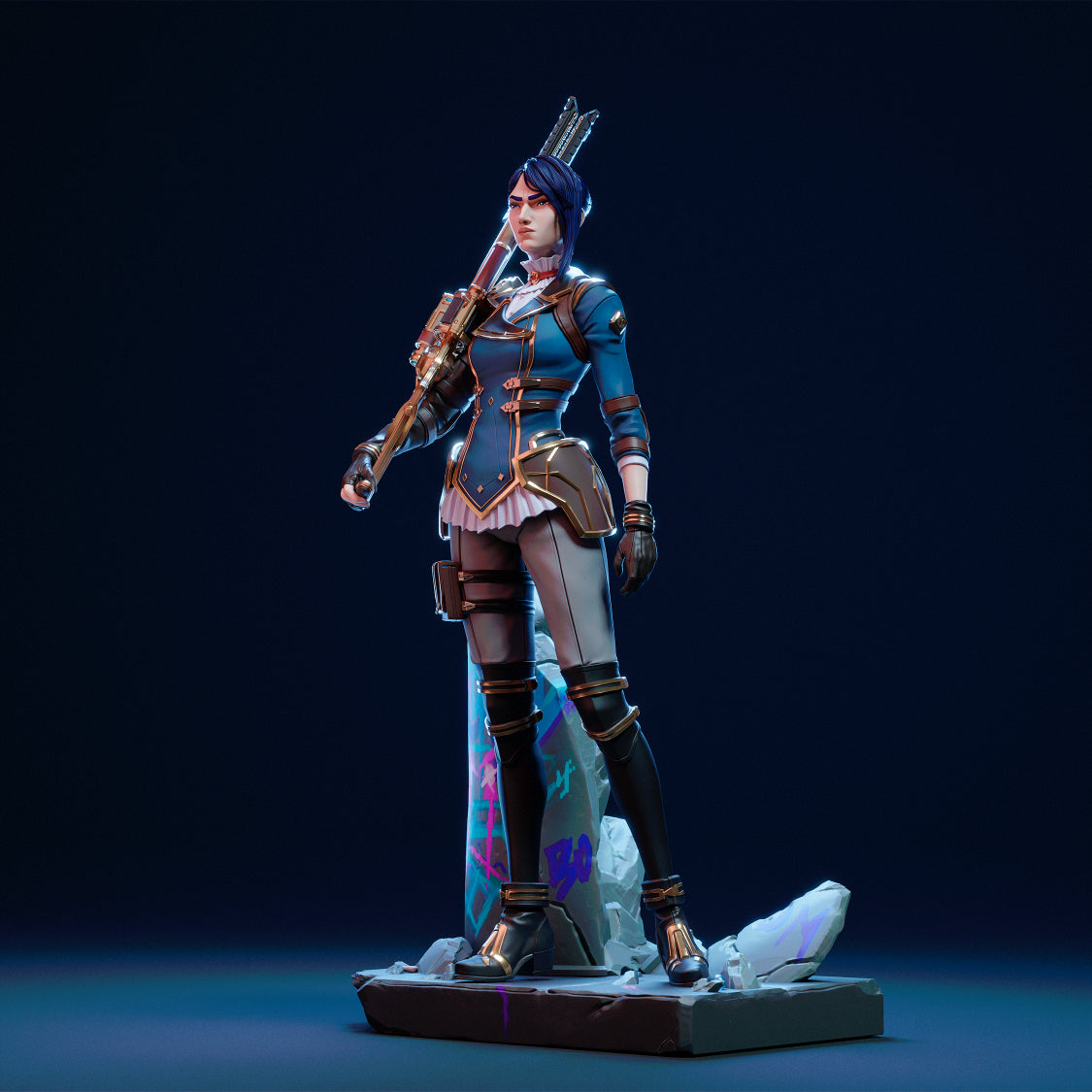 3733 Caitlyn Arcane - League of Legends - STL 3D Print Files