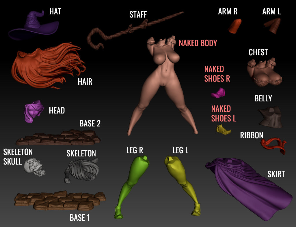 Sorceress NSFW - Dragon's Crown - STL 3D Print Files