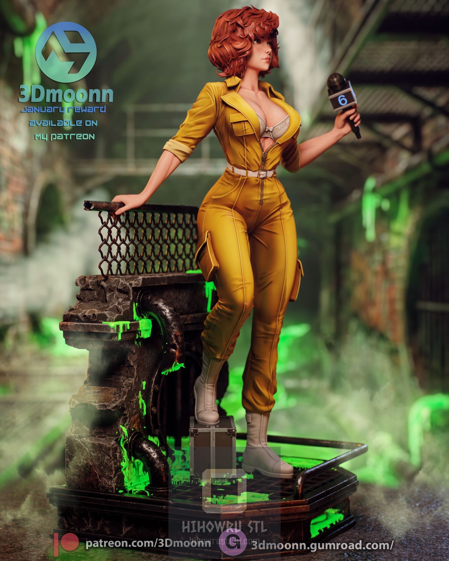 4782 April O'Neil NSFW - TMNT - STL 3D Print Files