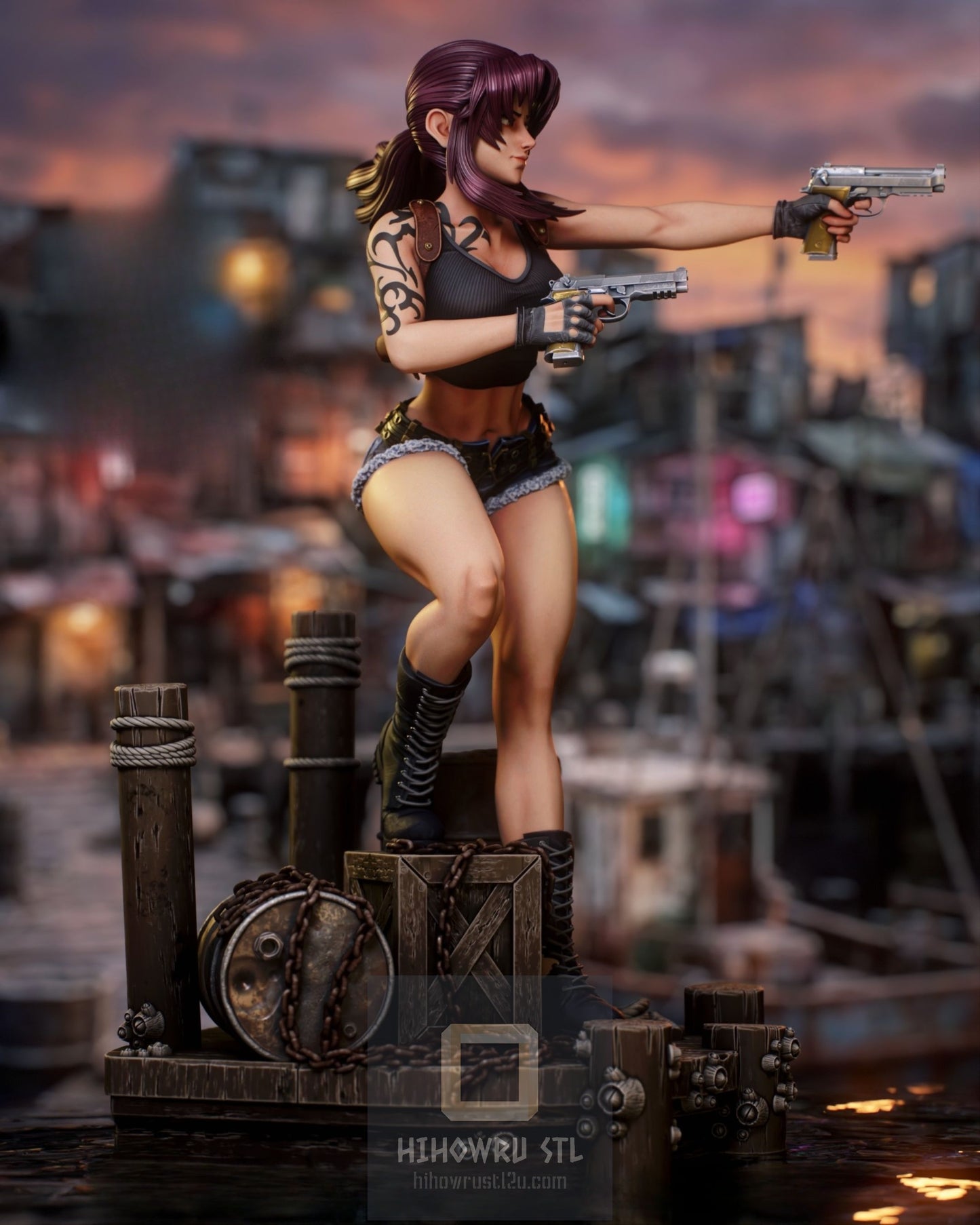 4868 Revy NSFW - Black Lagoon - STL 3D Print Files