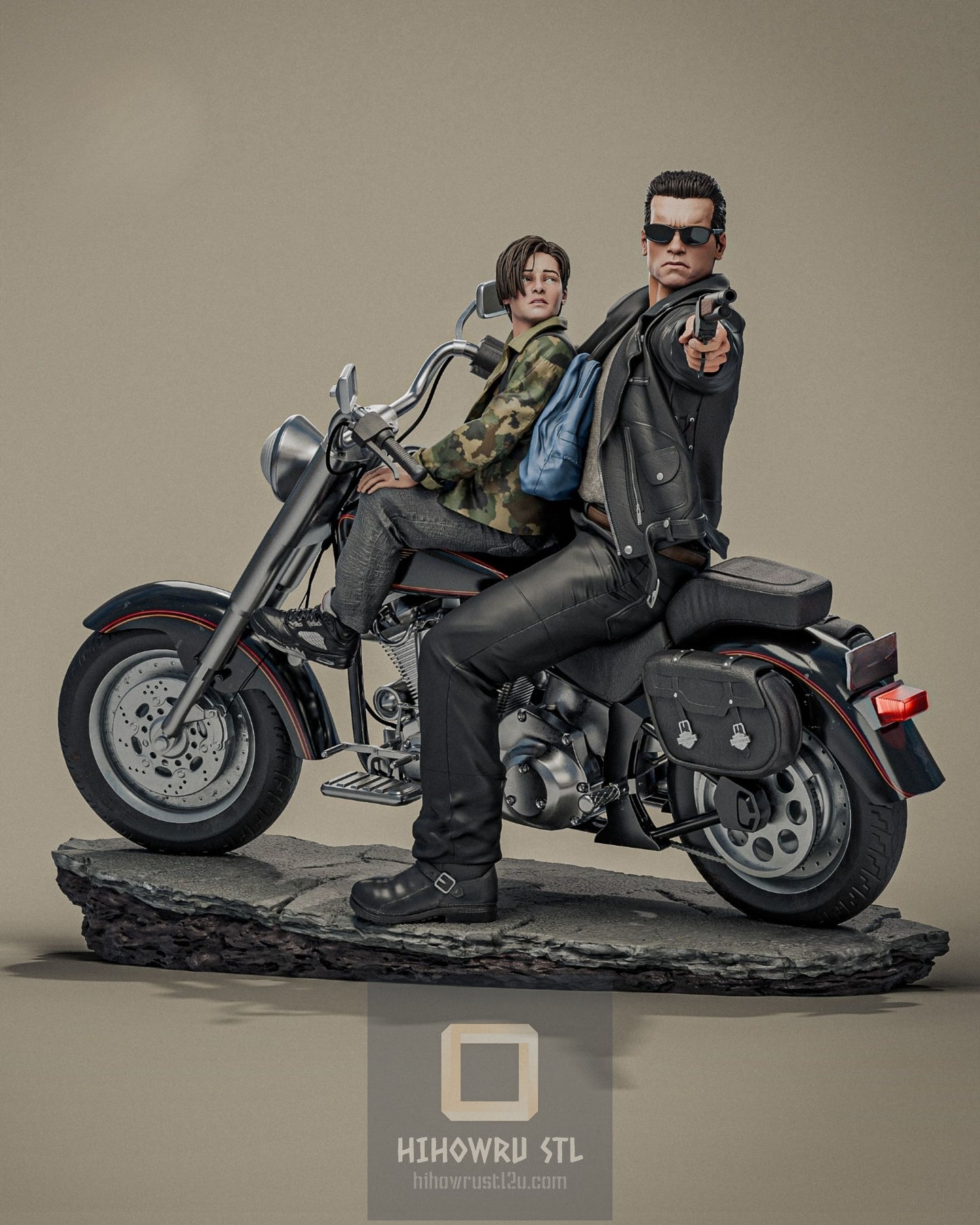 4903 John Conner AND T800 - Terminator 2 - STL 3D Print Files