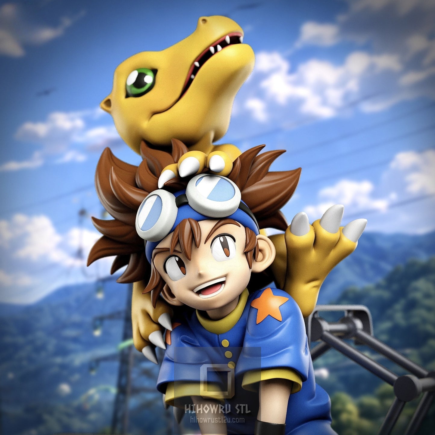 5344 Tai And Agumon - Digimon - STL 3D Print Files