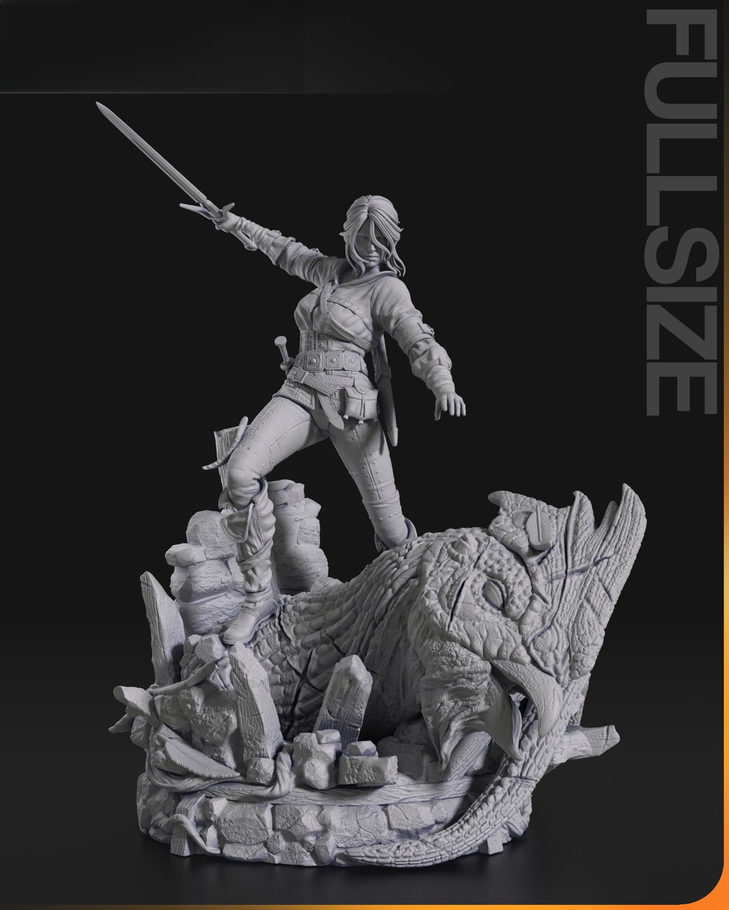 2297 Ciri - The Witcher 3 - STL 3D Print Files