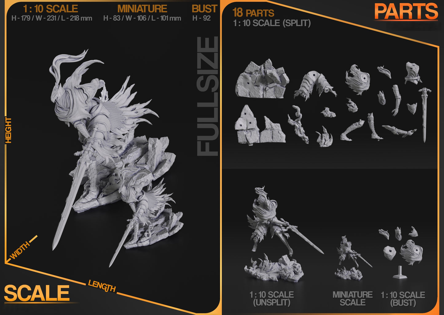 2725 Artorias the Abysswalker - Dark Souls - STL 3D Print Files