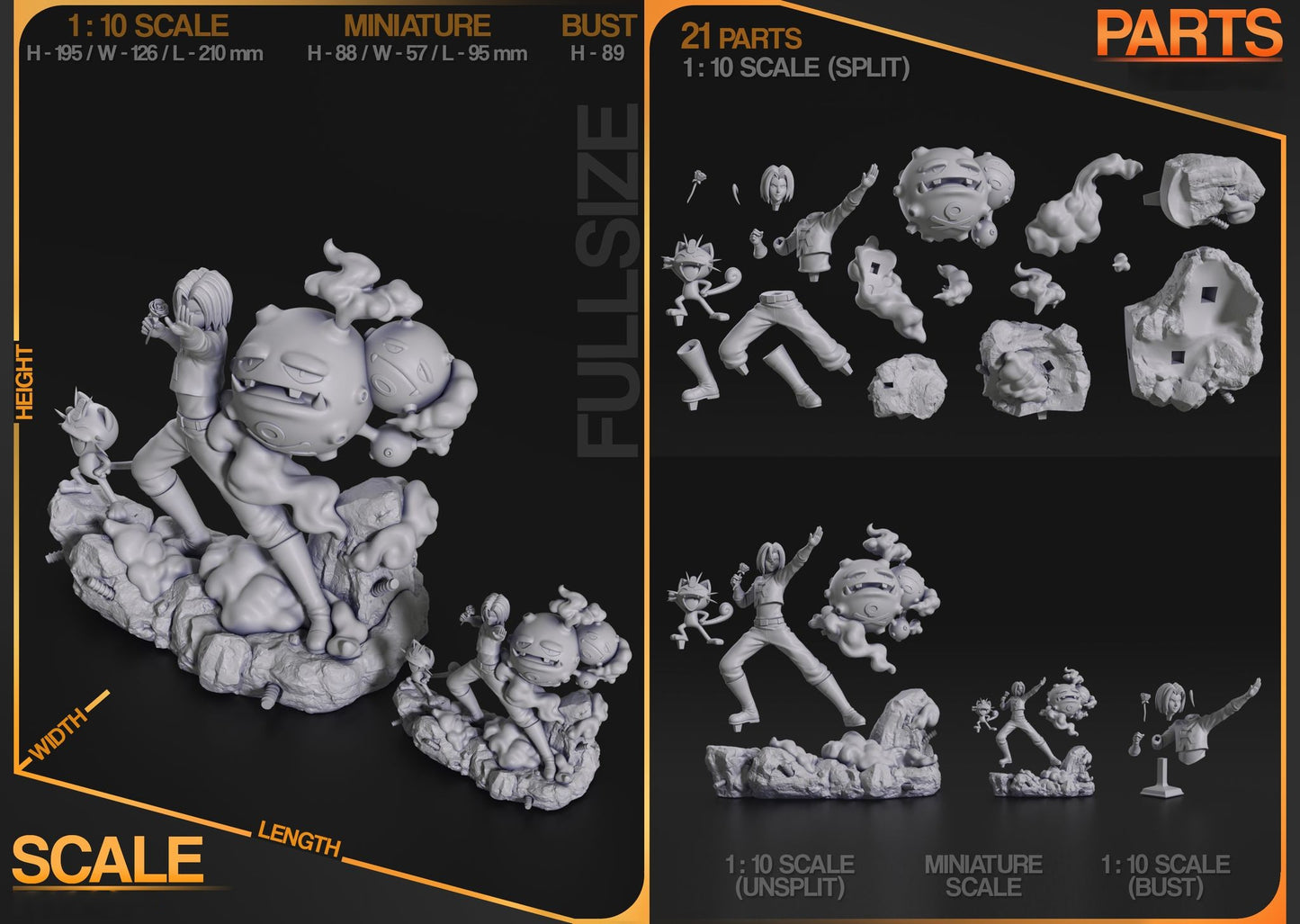 1965 James - Pokemon - STL 3D Print Files