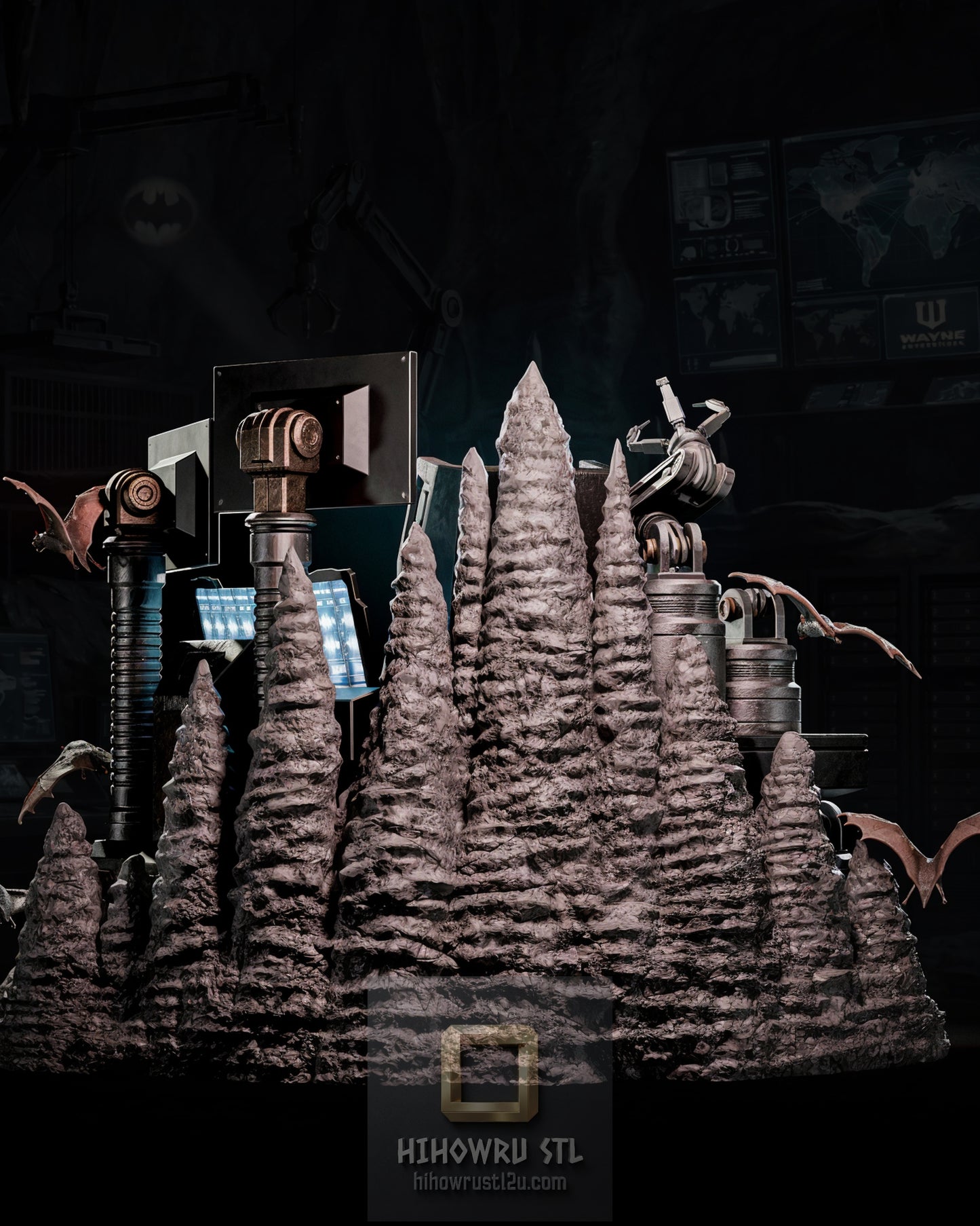 5380 Batman On Throne - DC Comics - STL 3D Print Files