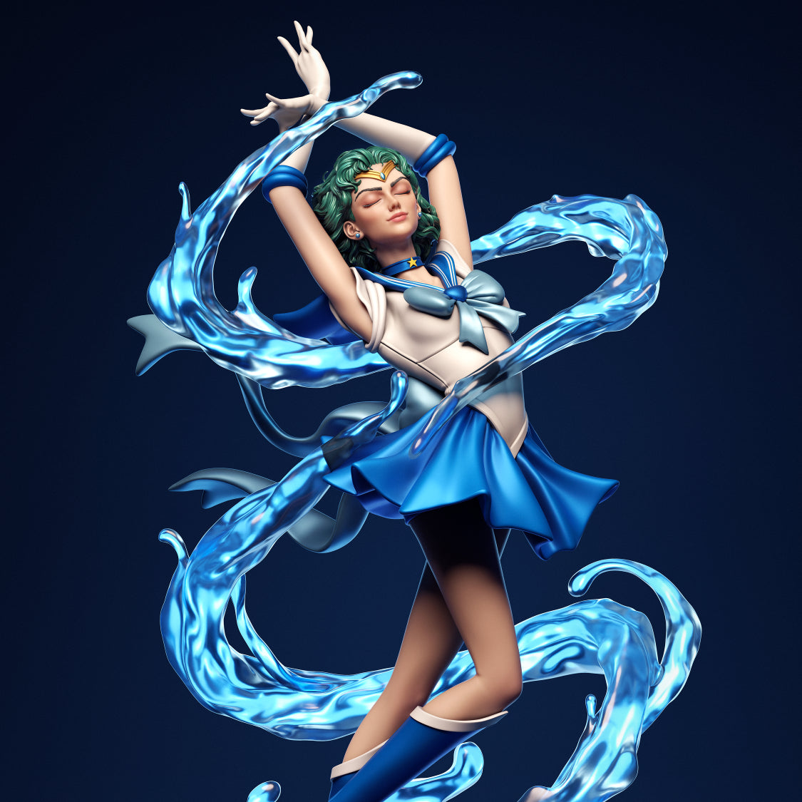 4251 Sailor Mercury - Sailor Moon - STL 3D Print Files