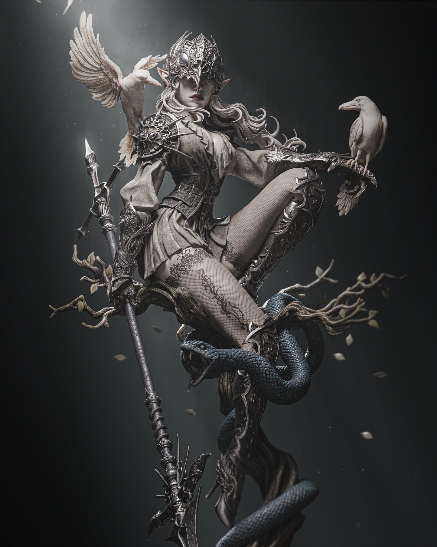 4277 CROW GIRL - STL 3D Print Files