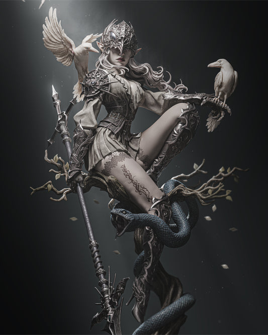 4277 CROW GIRL - STL 3D Print Files
