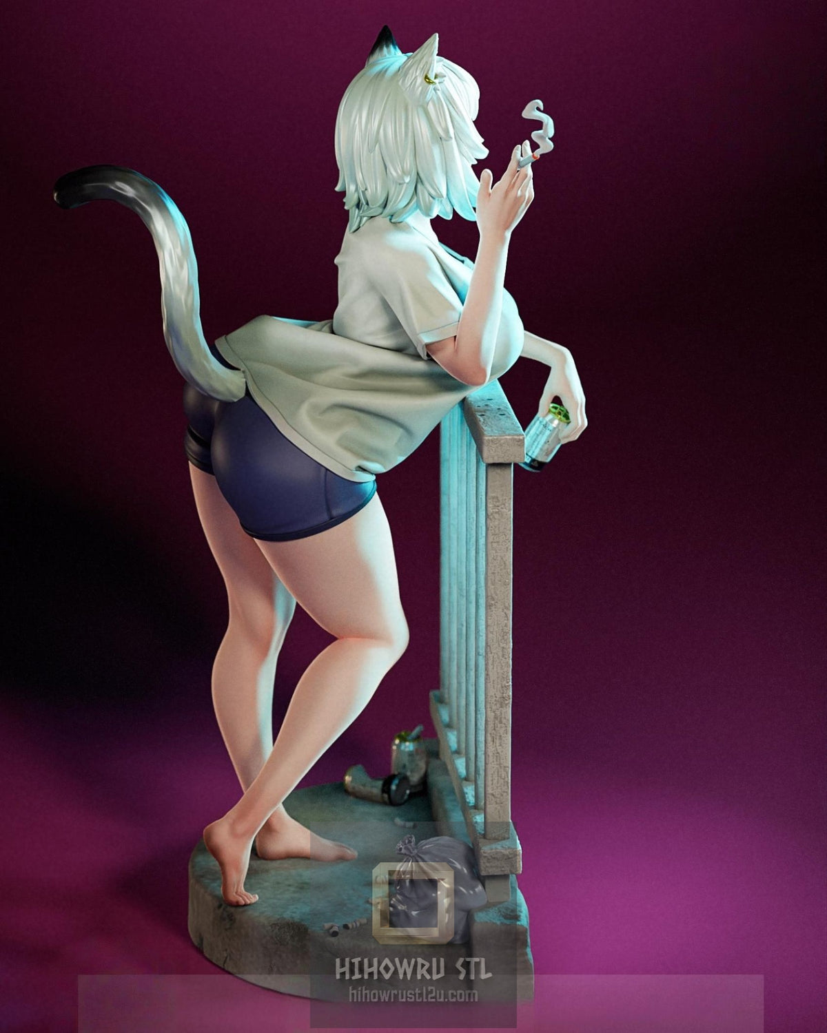 5569 Yani Neko NSFW - Chainsmoker Cat - STL 3D Print Files