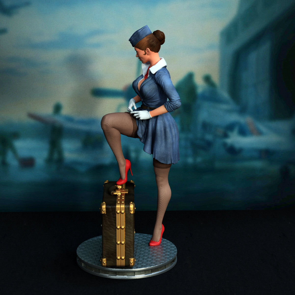 2936 Stewardess Pinup NSFW - STL 3D Print Files