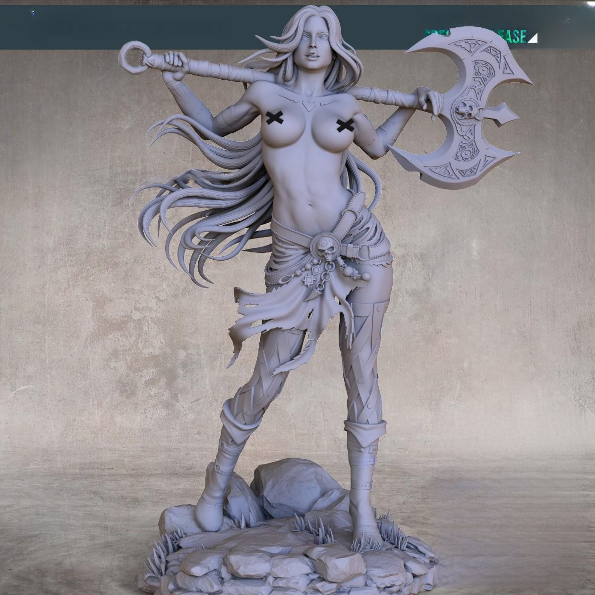 Barbarian Waifu NSFW - STL 3D Print Files