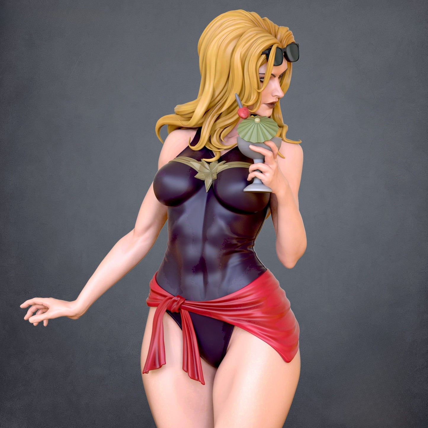 4244 Captain Marvel Swimsuit NSFW - Marvel Comics - STL 3D Print Files