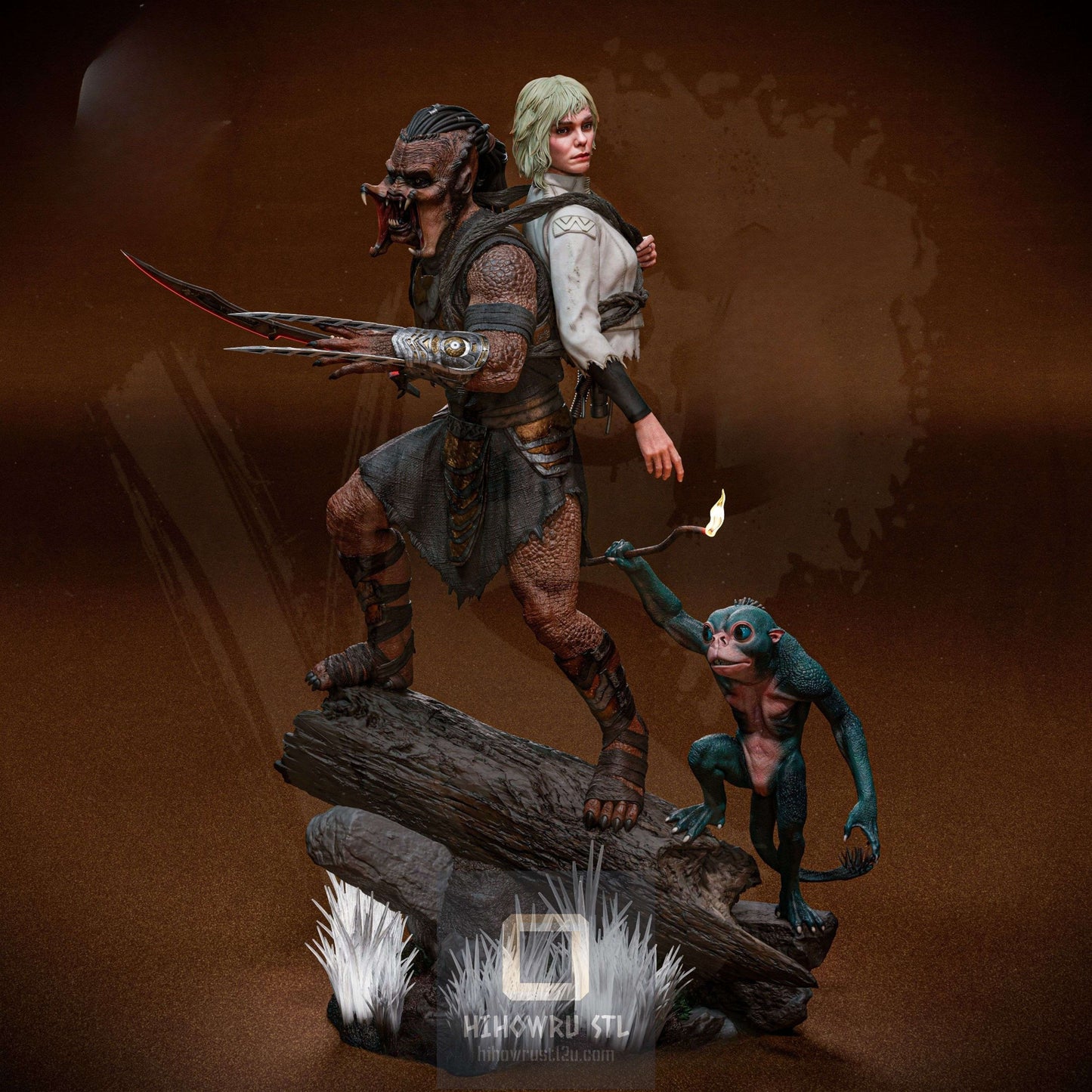 4483 Predator: Badlands Diorama - STL 3D Print Files