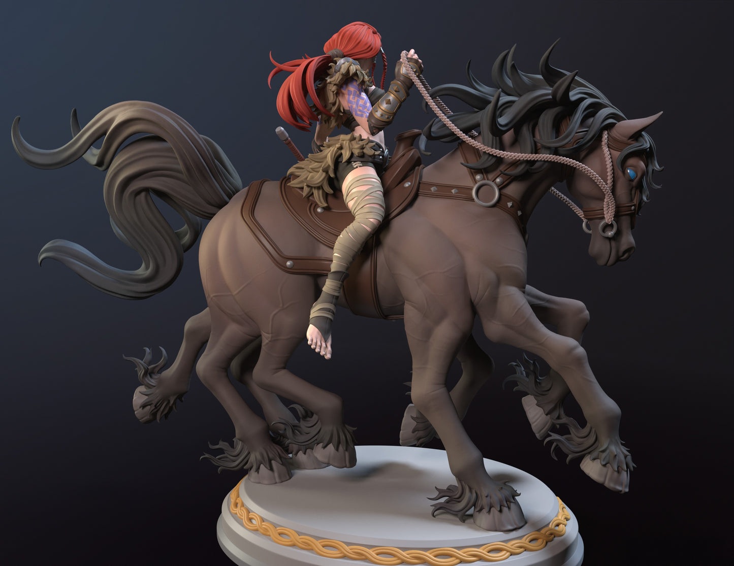 1770 Viking Ygritte NSFW - Rider of Sleipnir - STL 3D Print Files