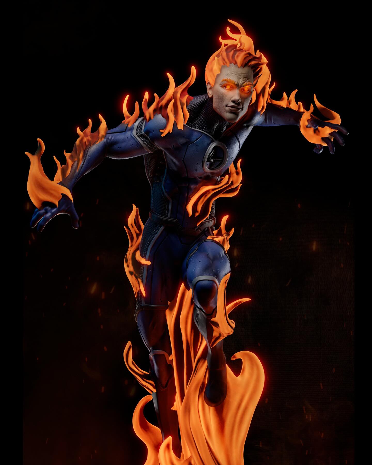 2374 Human Torch - Fantastic Four - STL 3D Print Files