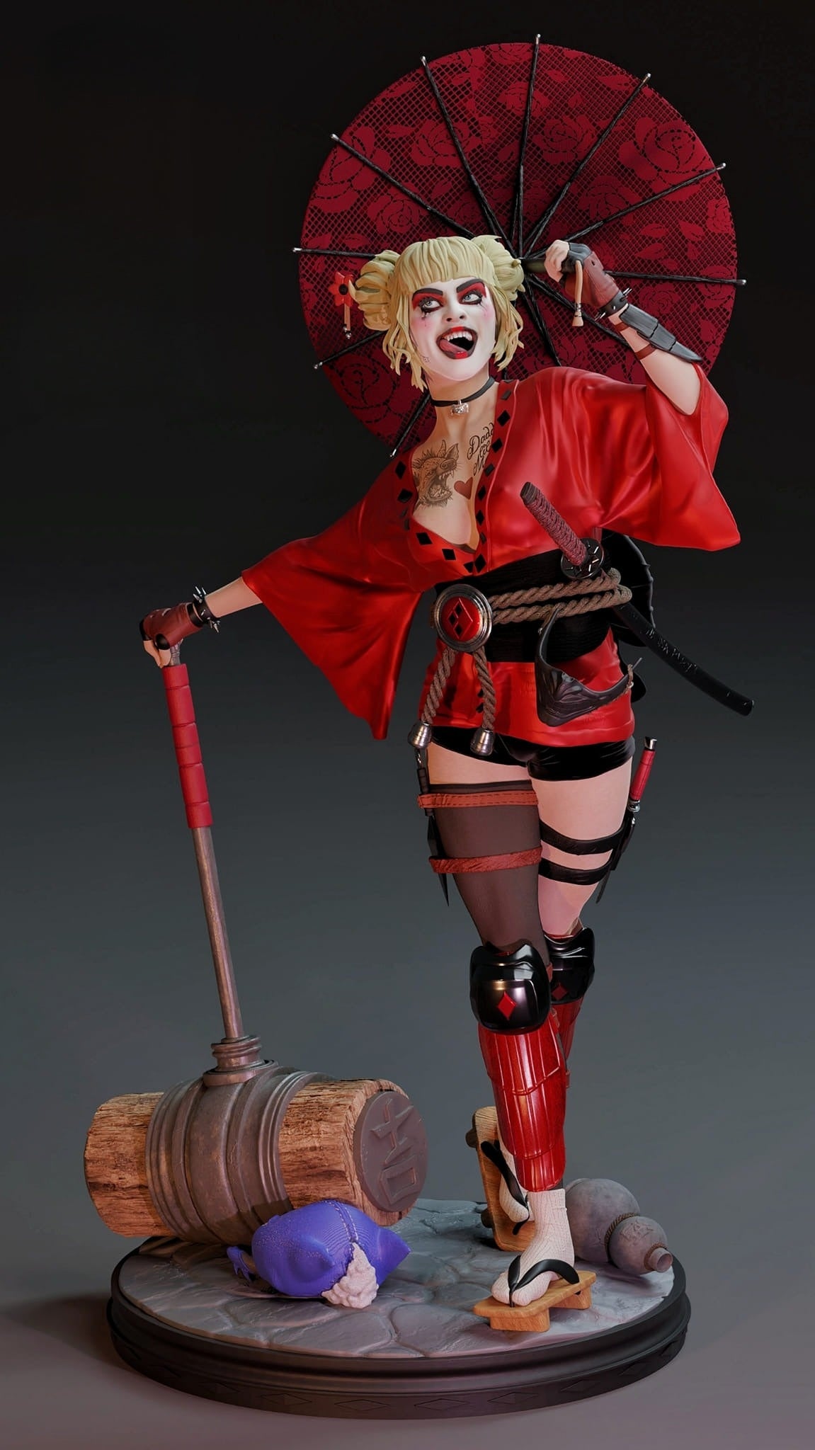 3328 Harley Quinn Geisha - DC Comics - STL 3D Print Files