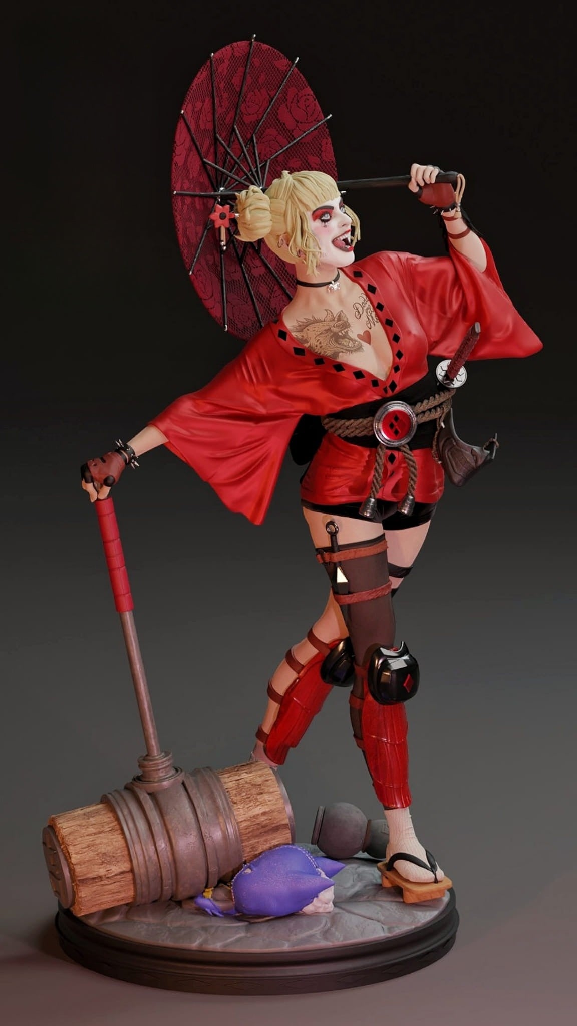 3328 Harley Quinn Geisha - DC Comics - STL 3D Print Files