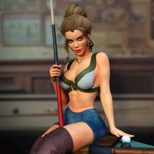 3446 Pin Up Girl Billiards NSFW - STL 3D Print Files