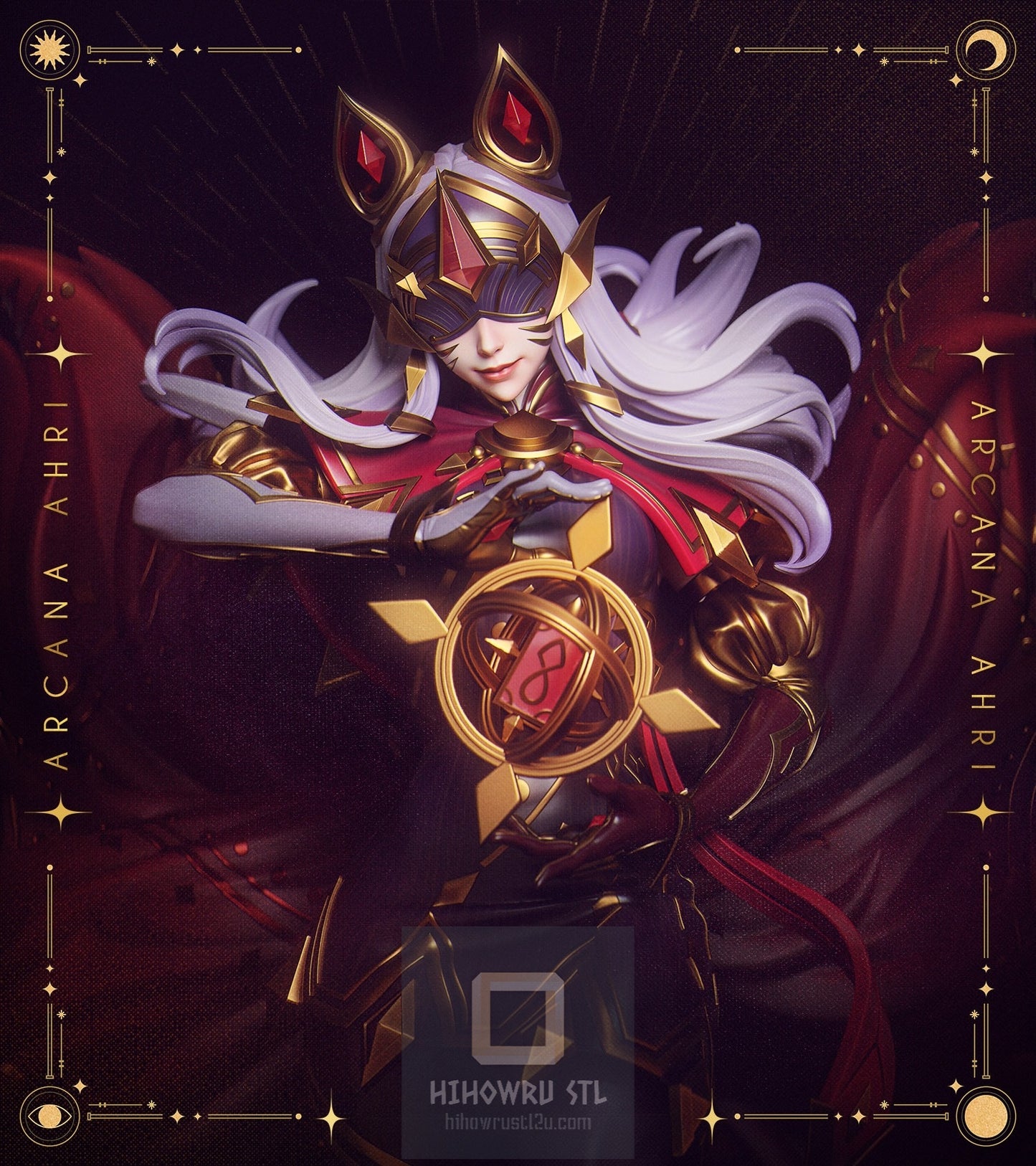 4583 Arcana Ahri - League of Legends - STL 3D Print Files