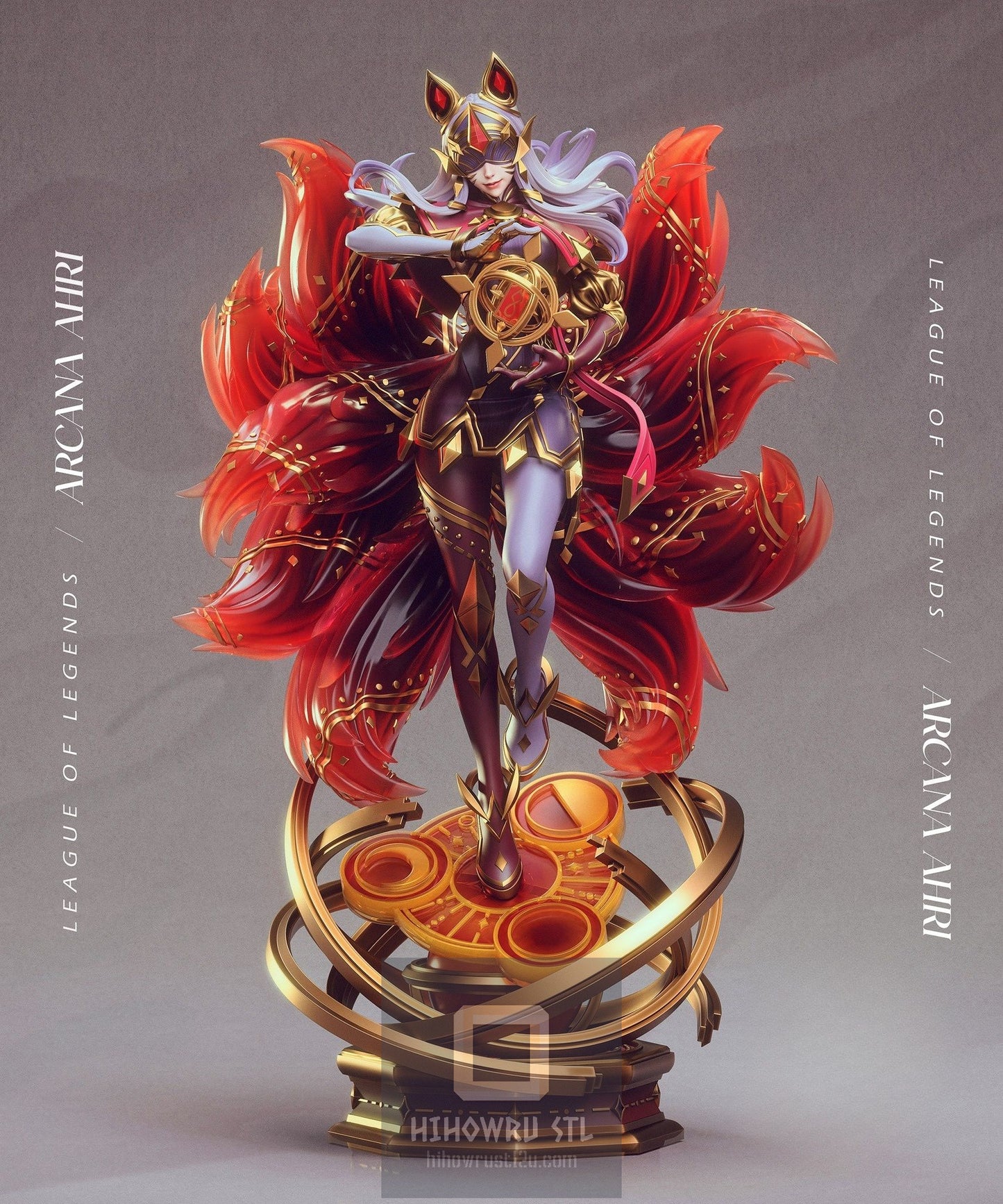 4583 Arcana Ahri - League of Legends - STL 3D Print Files