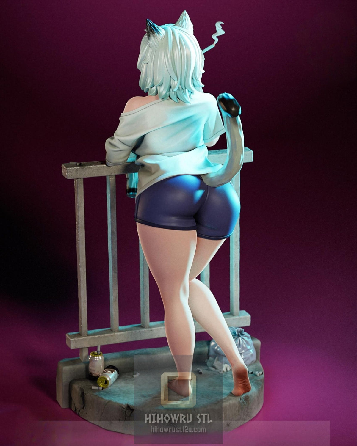 5569 Yani Neko NSFW - Chainsmoker Cat - STL 3D Print Files