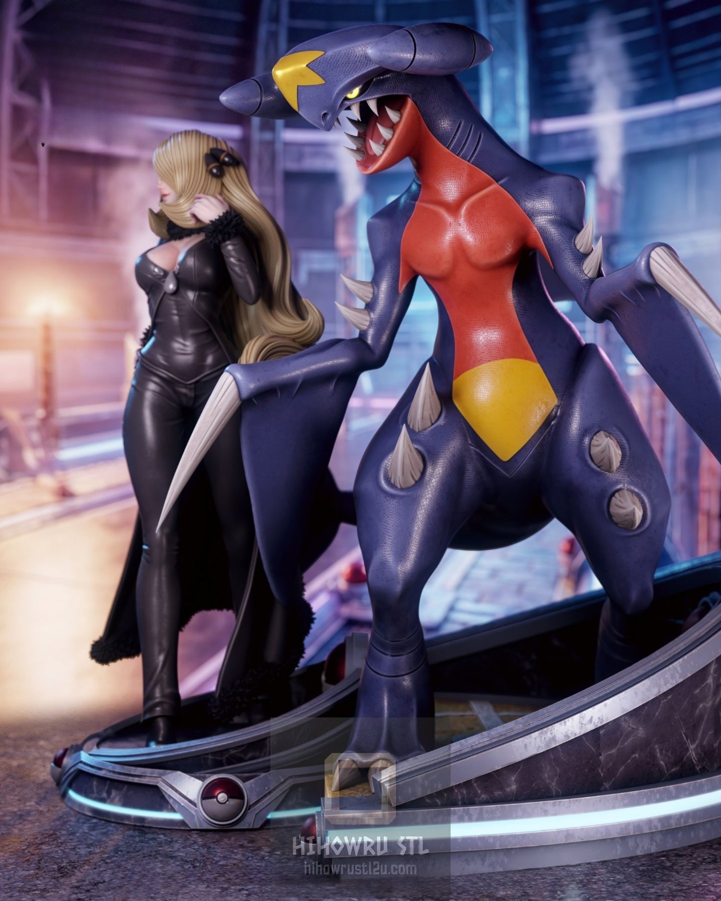 5108 Cynthia NSFW AND Garchomp - Pokemon - STL 3D Print Files