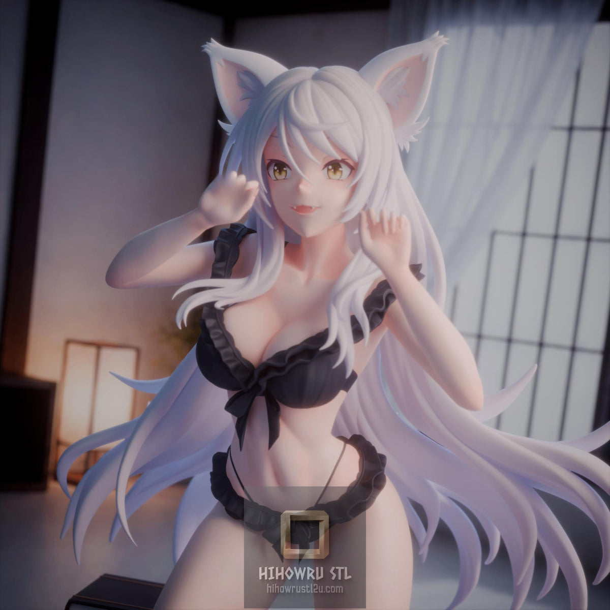 5622 Black Hanekawa - Bakemonogatari - STL 3D Print Files
