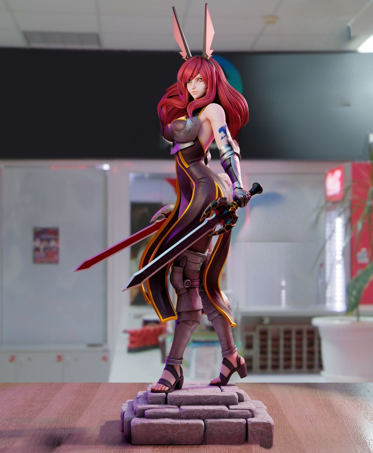 3193 Erza Scarlet - Fairy Tail - STL 3D Print Files