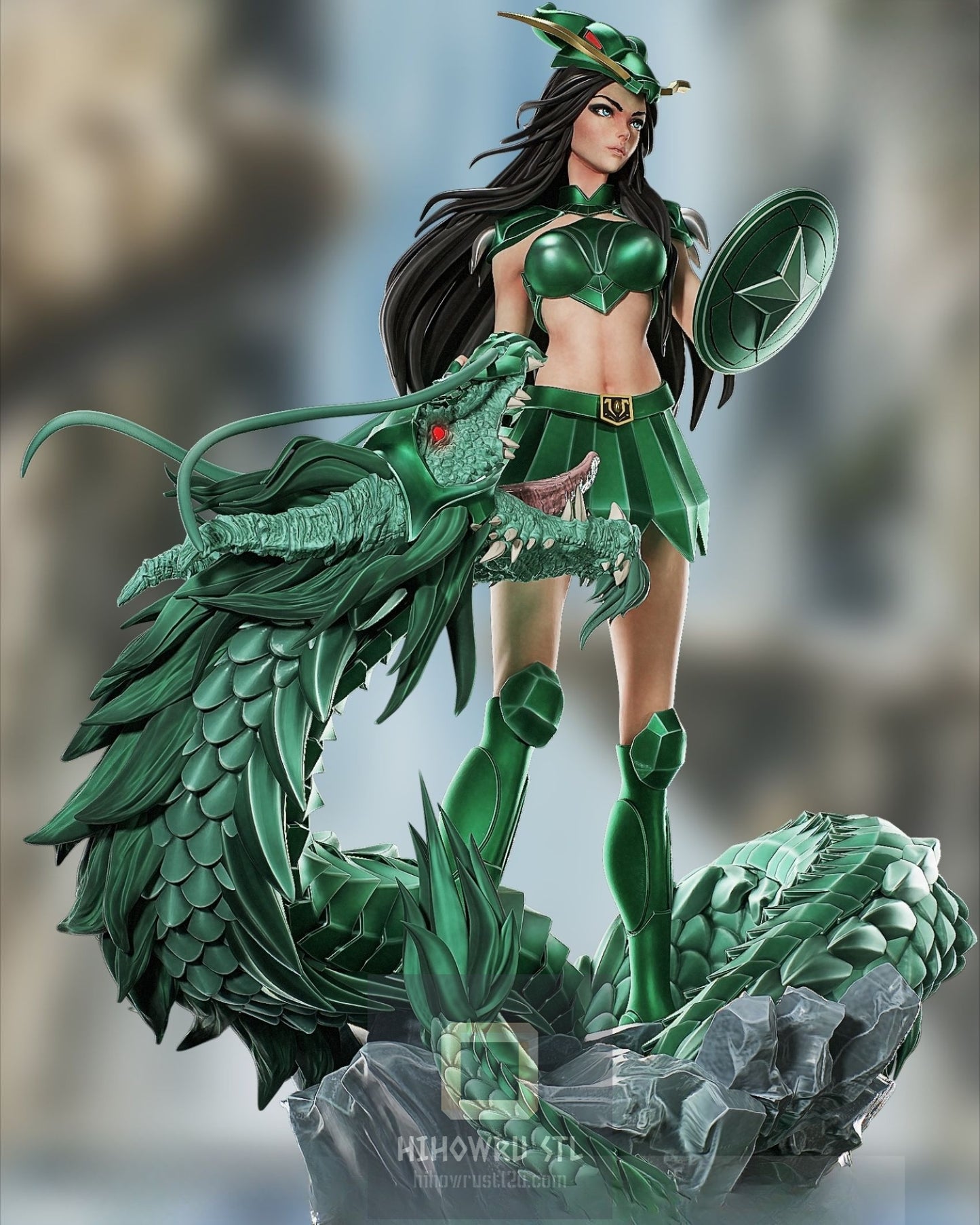 4491 Female Dragon Shiryu NSFW - Saint Seiya - STL 3D Print Files