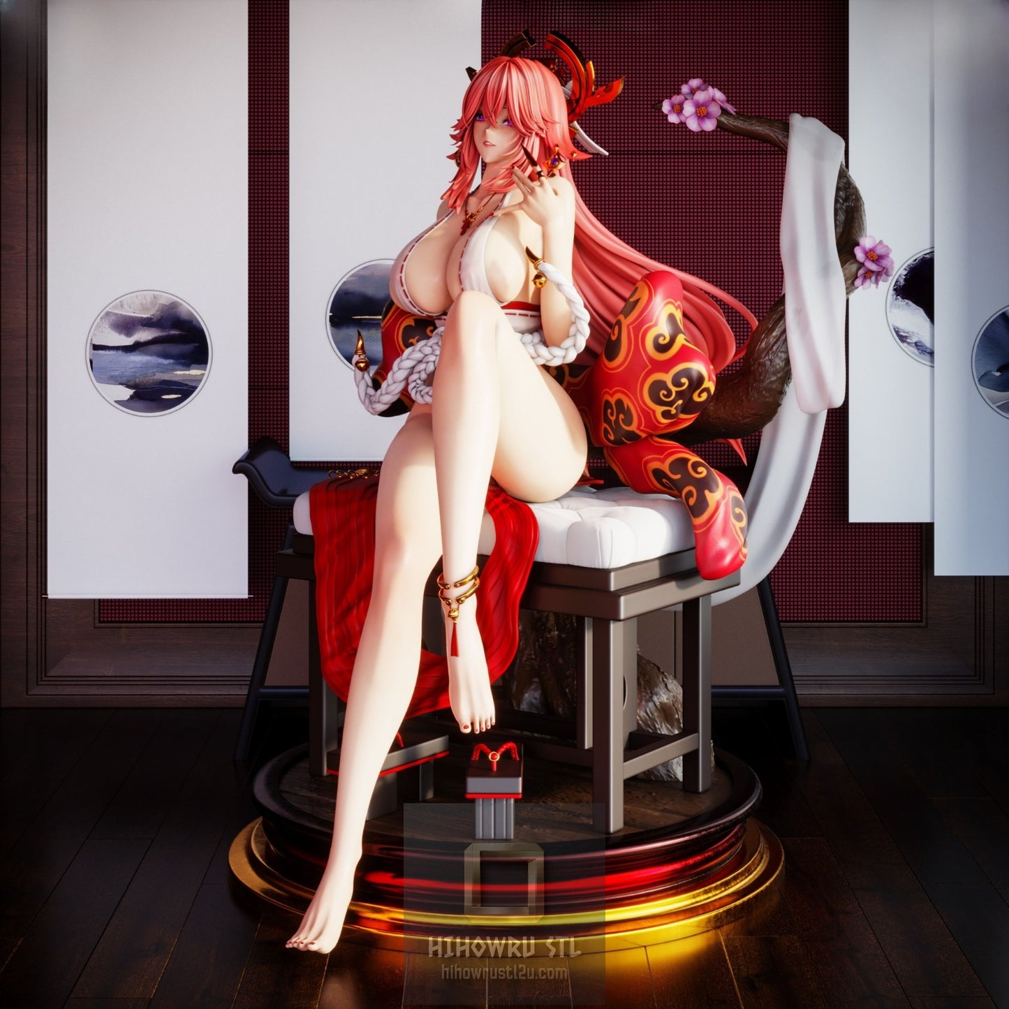 5094 Yae Miko - Genshin Impact - STL 3D Print Files