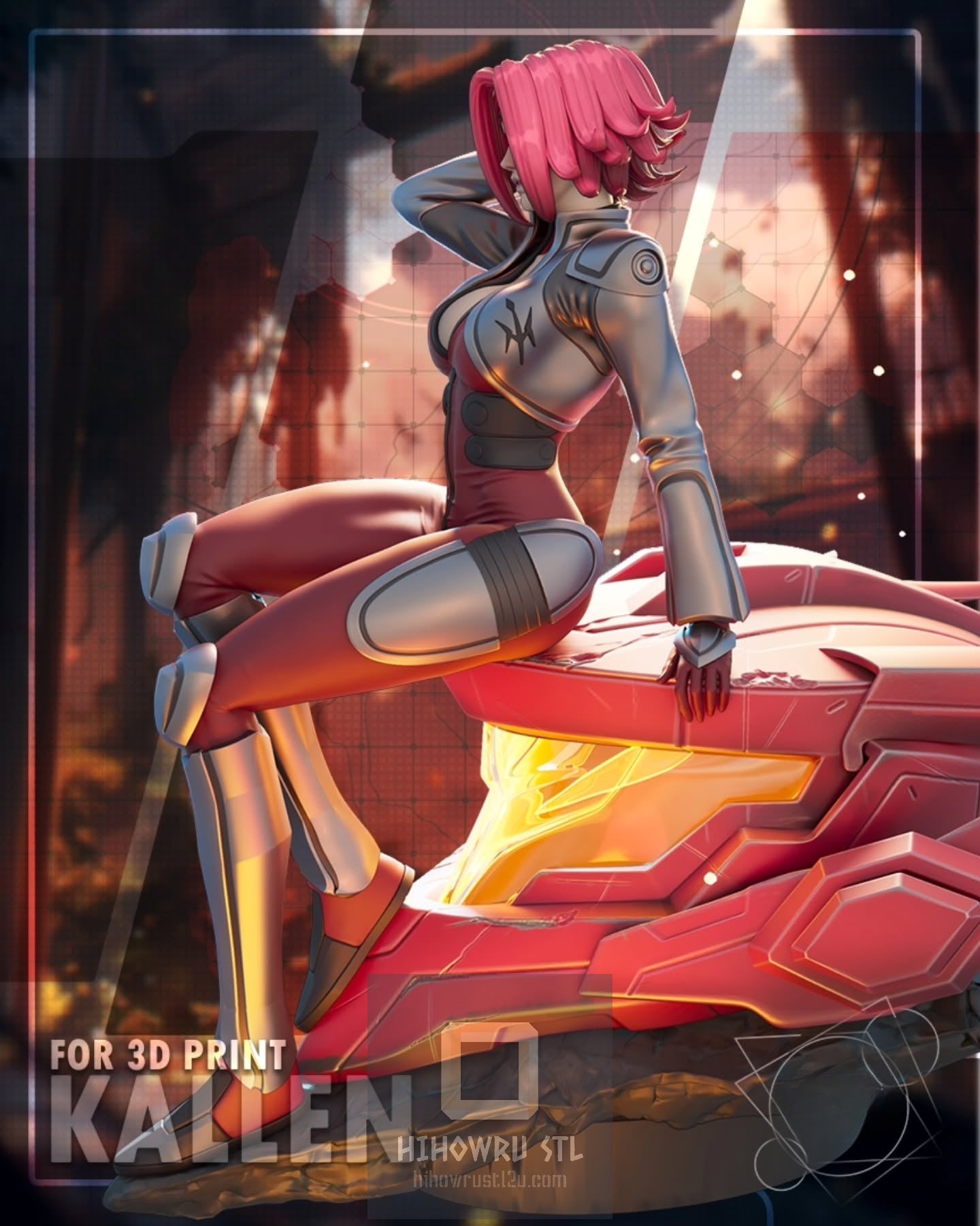 4676 Kallen Kozuki - Code Geass - STL 3D Print Files