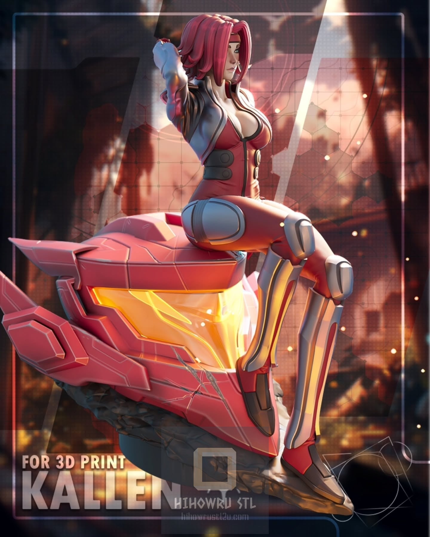 4676 Kallen Kozuki - Code Geass - STL 3D Print Files