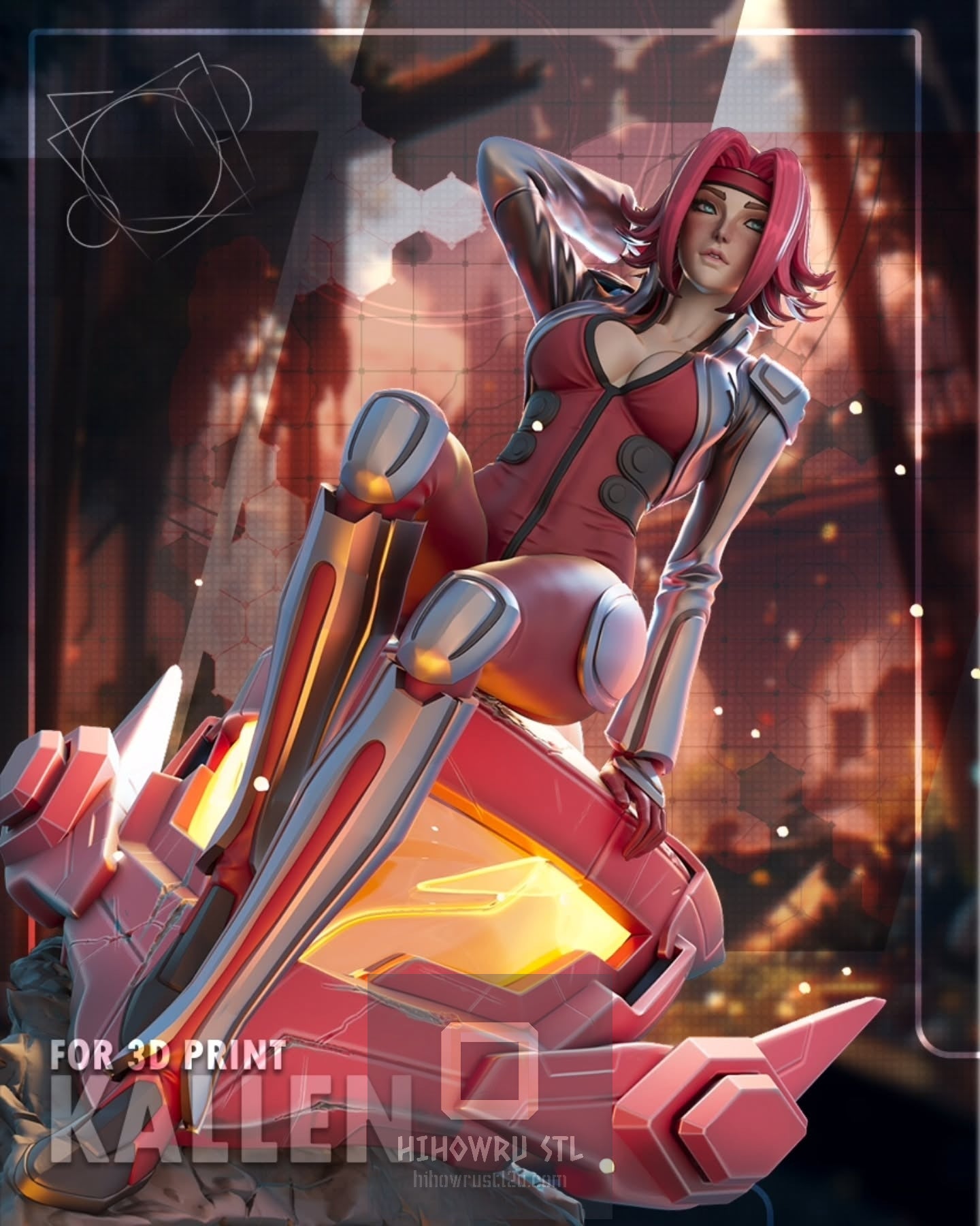 4676 Kallen Kozuki - Code Geass - STL 3D Print Files