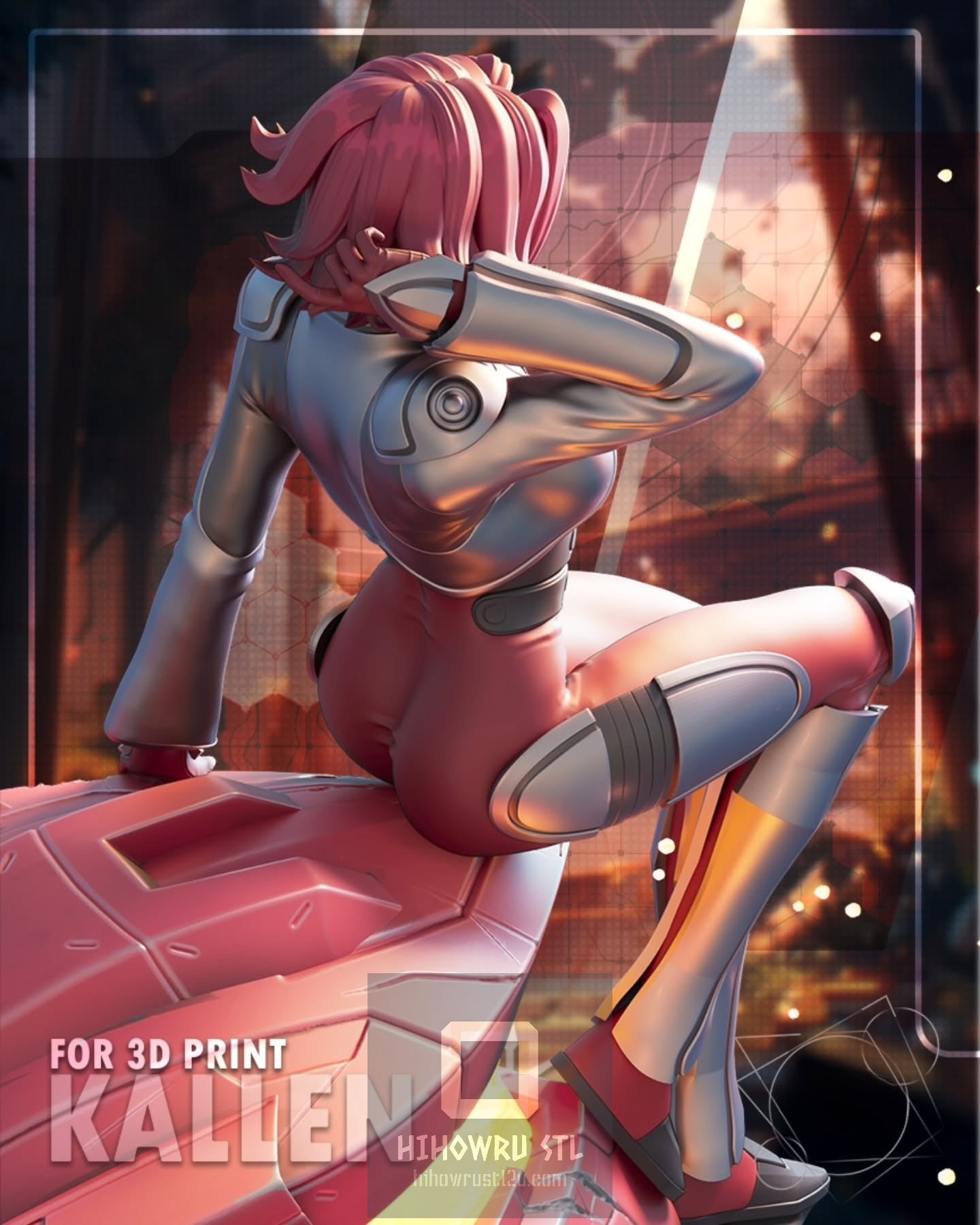 4676 Kallen Kozuki - Code Geass - STL 3D Print Files