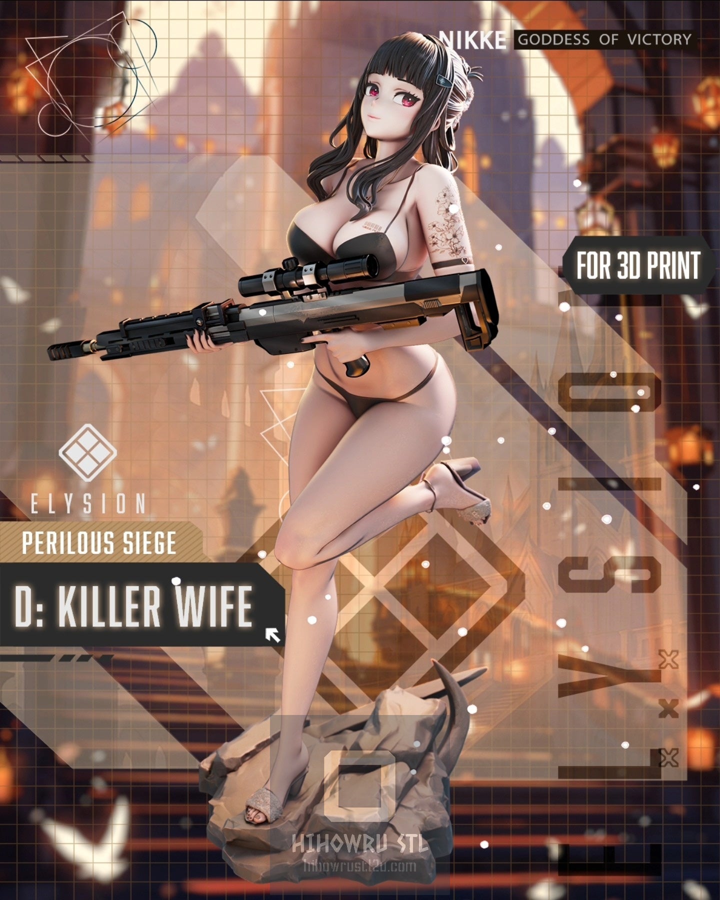 4524 D: Killer Wife - Nikke Goddess of Victory - STL 3D Print Files