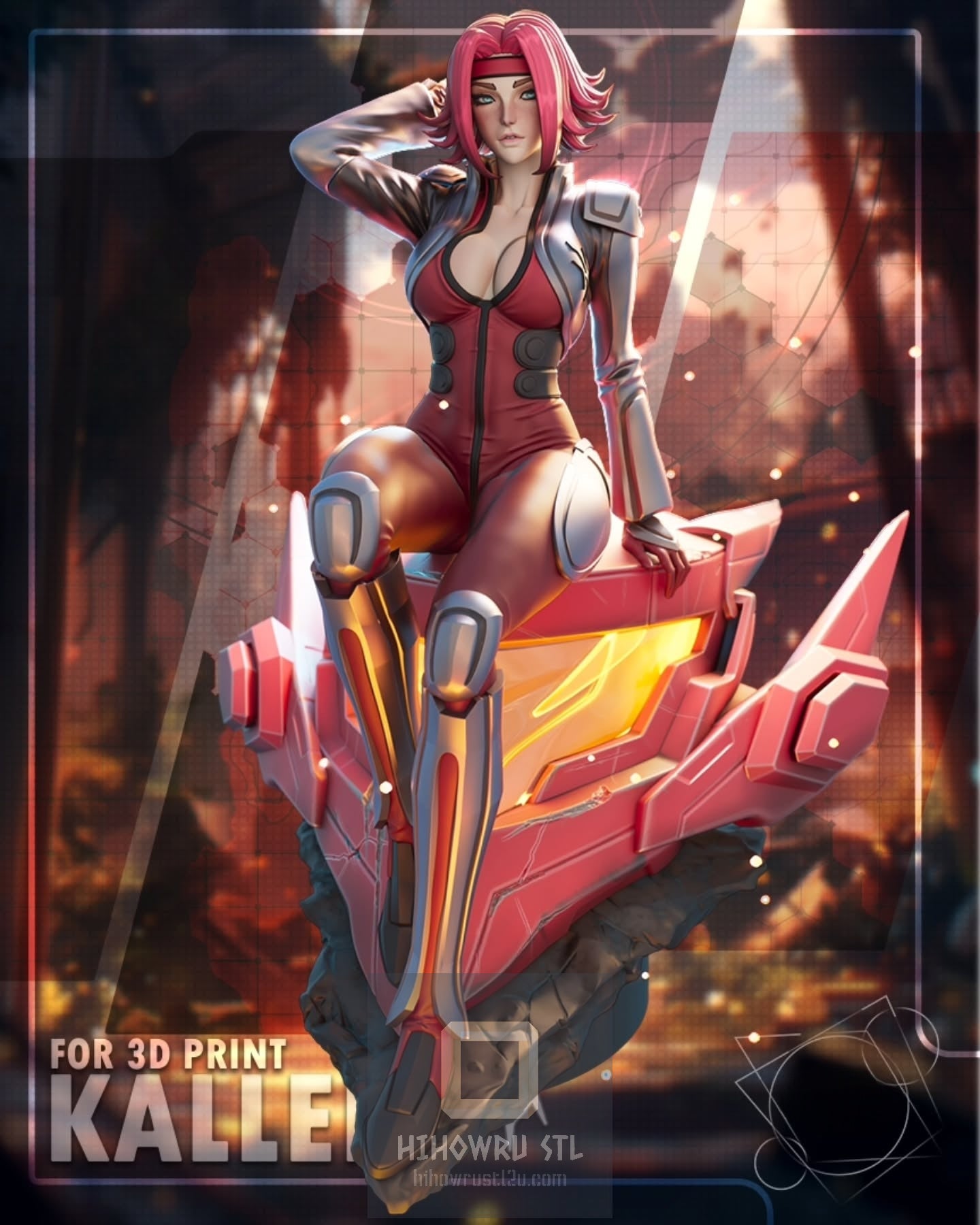 4676 Kallen Kozuki - Code Geass - STL 3D Print Files