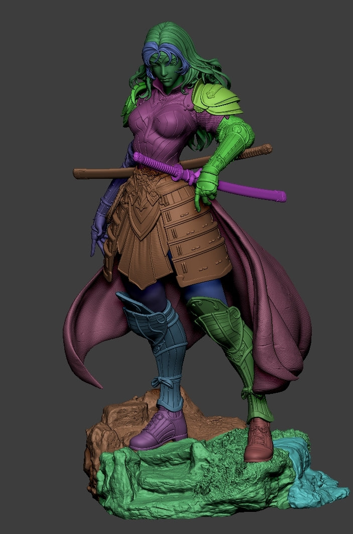 1636 Samurai Wonder Woman - STL 3D Print Files 2