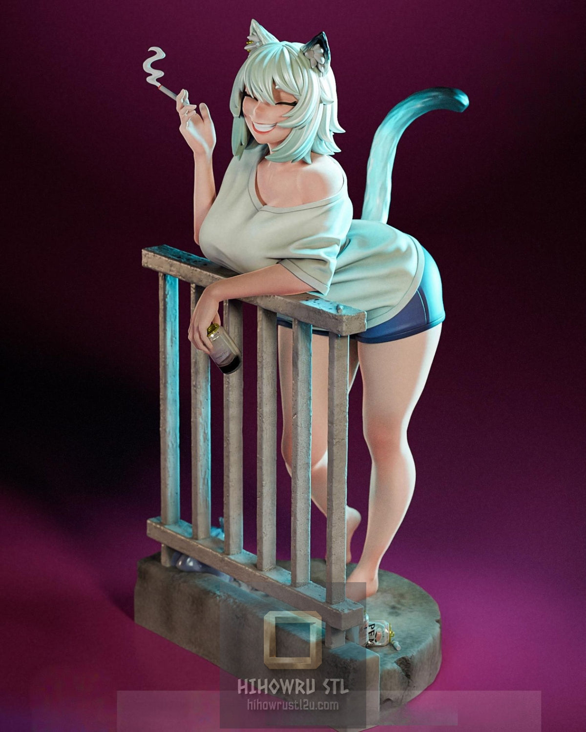 5569 Yani Neko NSFW - Chainsmoker Cat - STL 3D Print Files