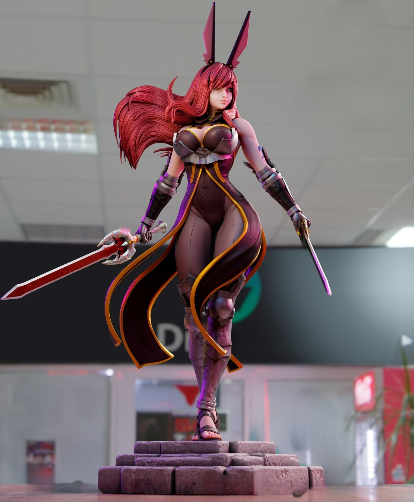 3193 Erza Scarlet - Fairy Tail - STL 3D Print Files