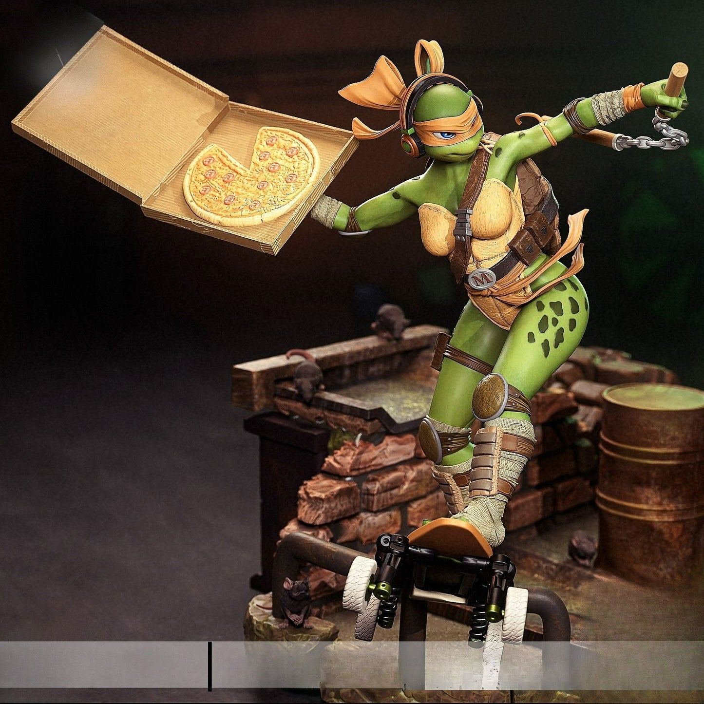 3295 Lady Michelangelo - TMNT - STL 3D Print Files