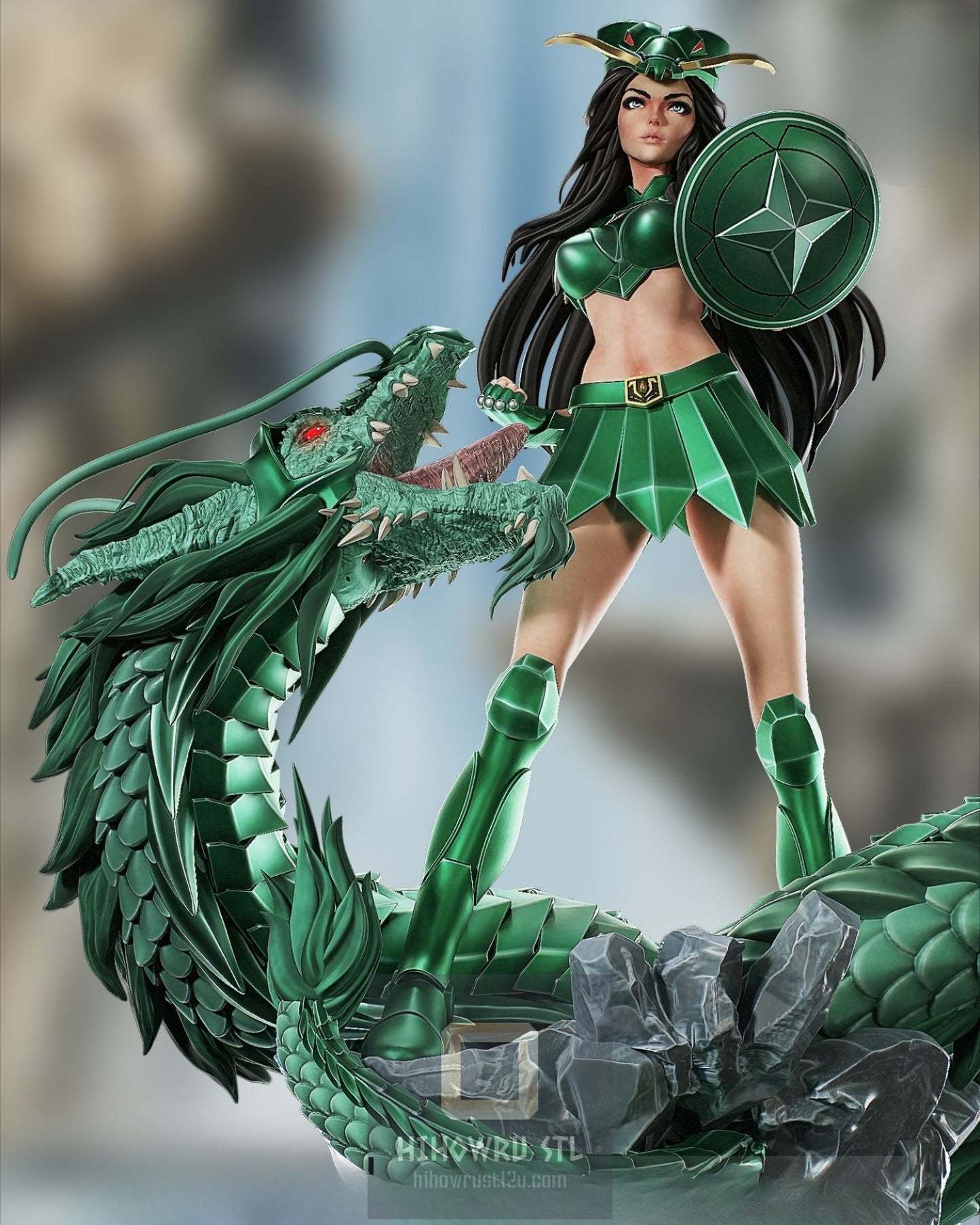 4491 Female Dragon Shiryu NSFW - Saint Seiya - STL 3D Print Files
