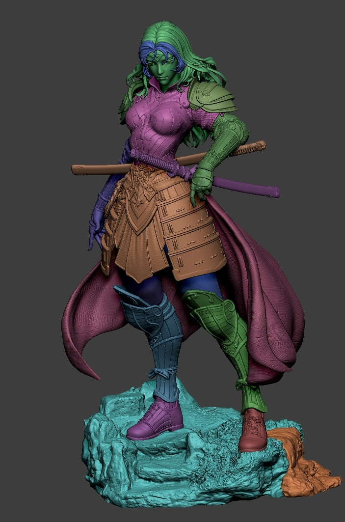 1636 Samurai Wonder Woman - STL 3D Print Files 2