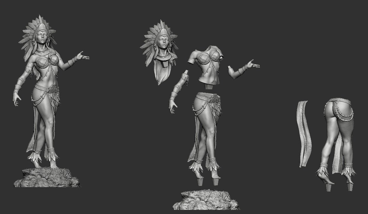 1891 Aztec Goddess - STL 3D Print Files