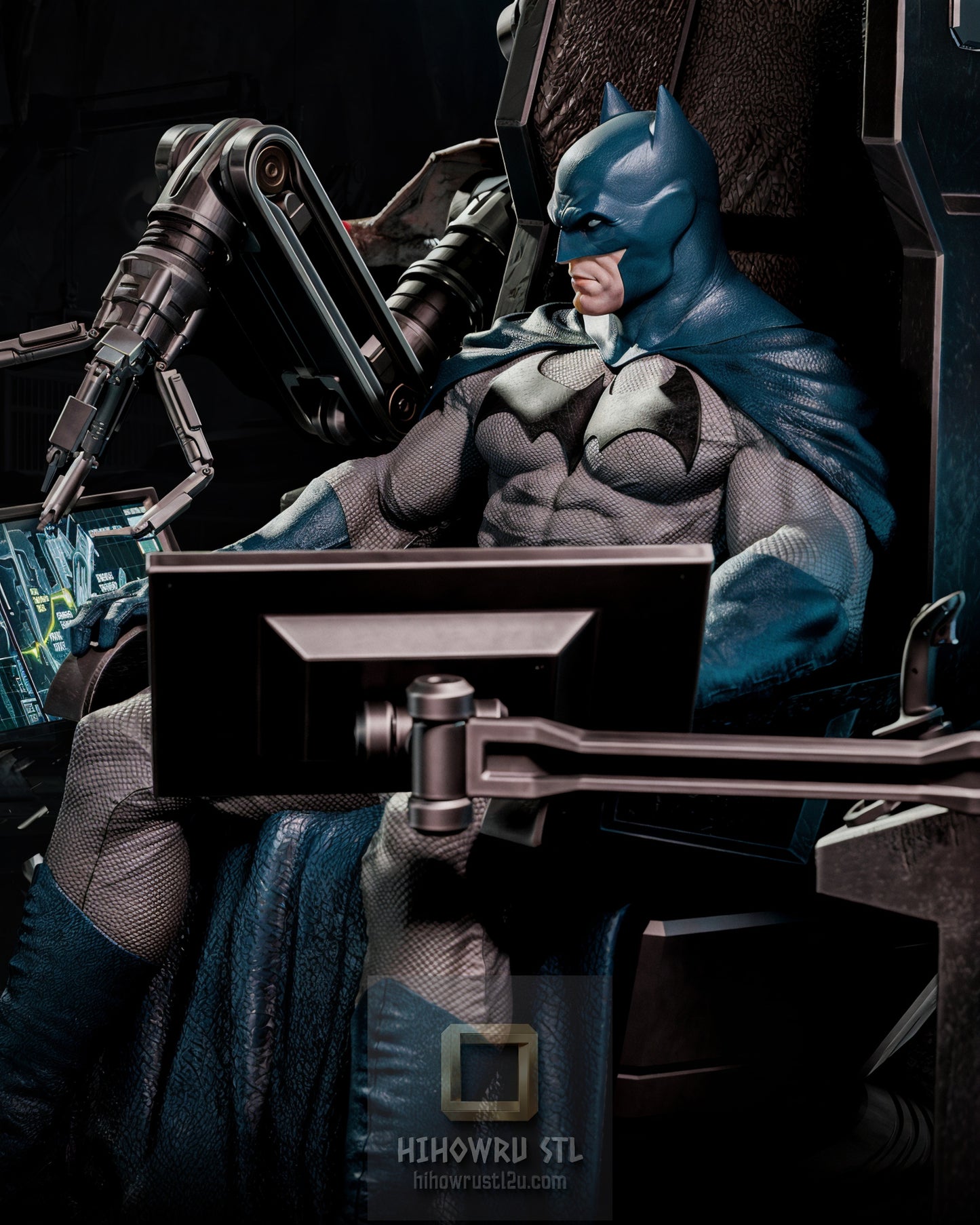 5380 Batman On Throne - DC Comics - STL 3D Print Files