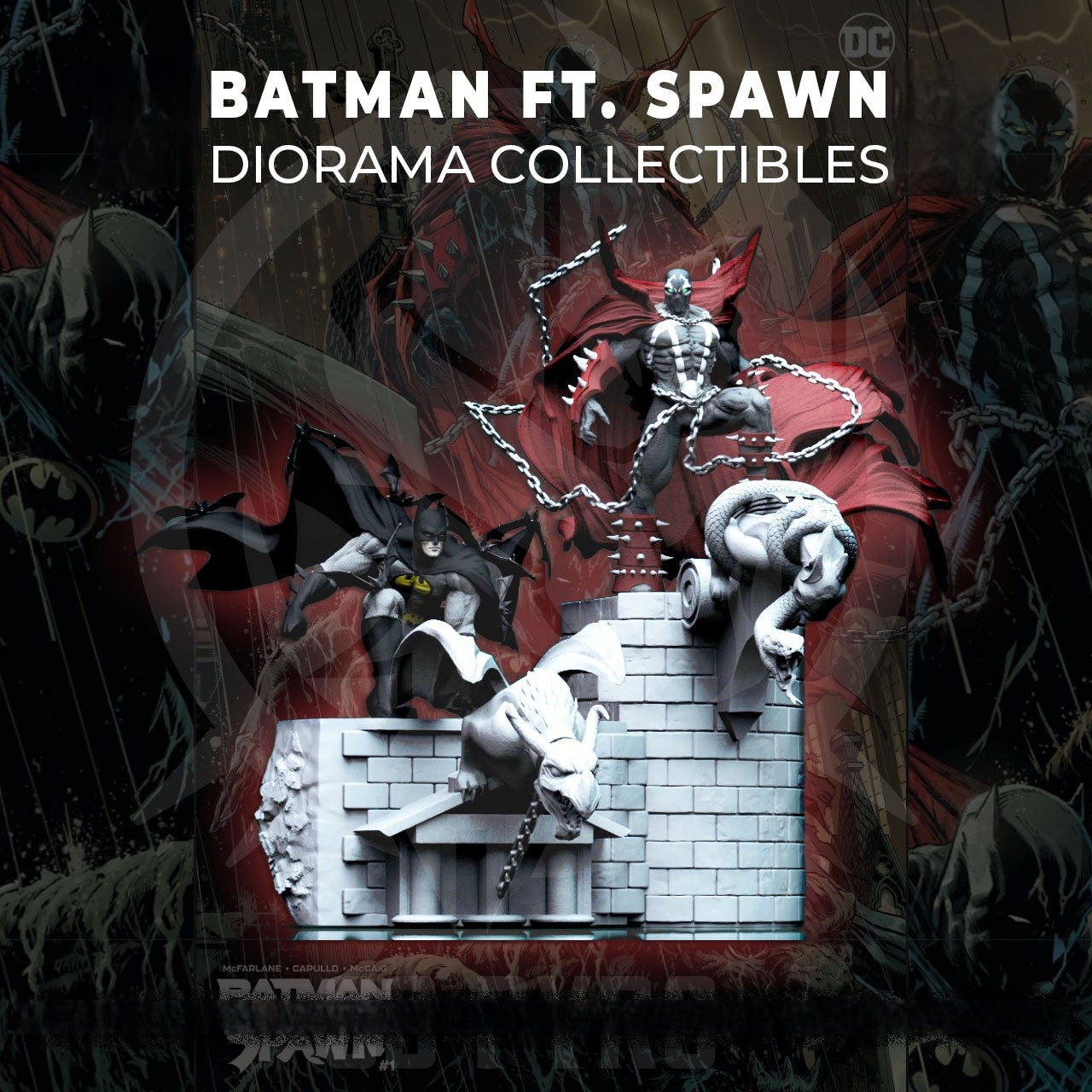 2273 BATMAN and SPAWN - DC Comics  - STL 3D Print Files