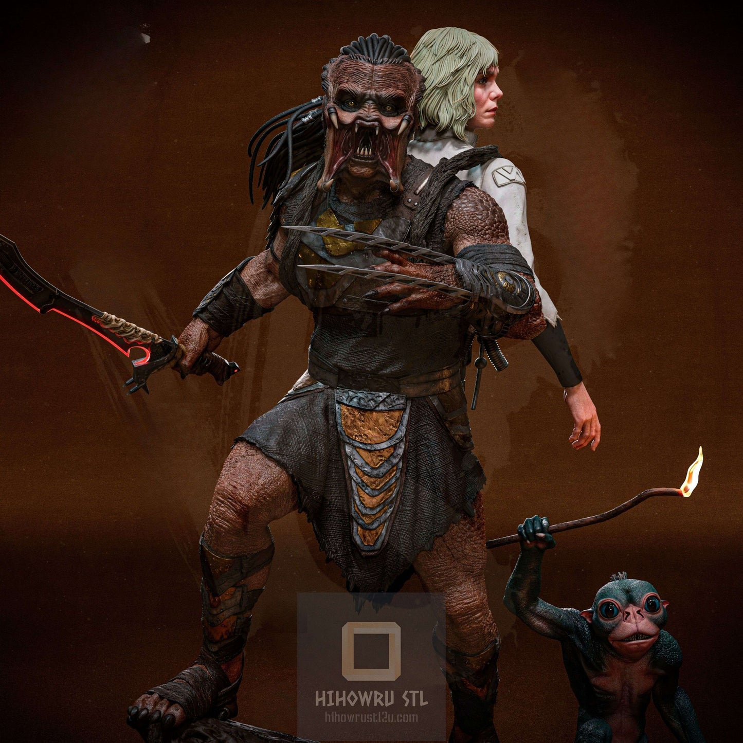 4483 Predator: Badlands Diorama - STL 3D Print Files