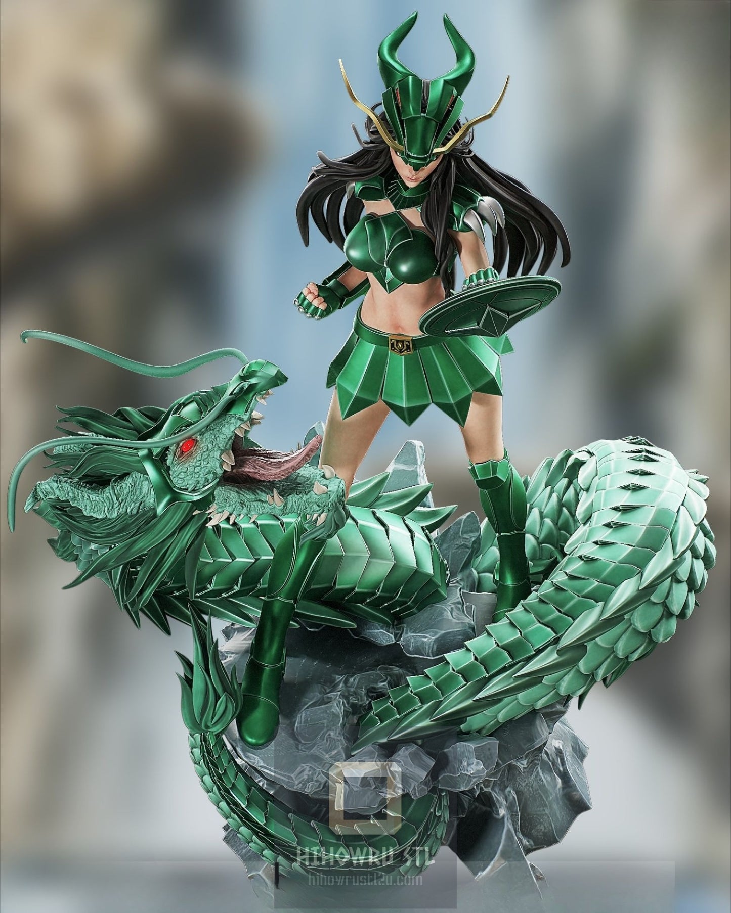 4491 Female Dragon Shiryu NSFW - Saint Seiya - STL 3D Print Files