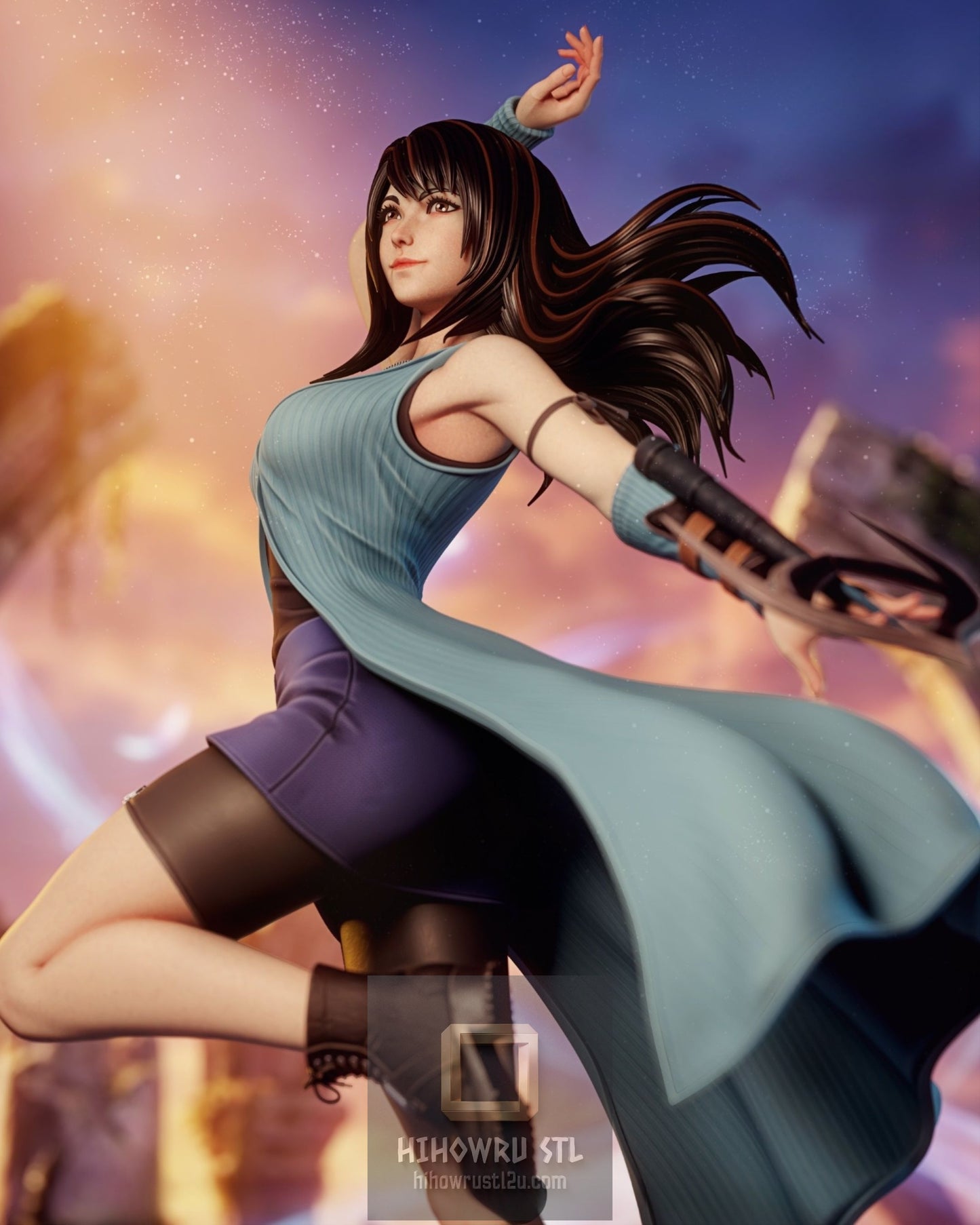 5268 Rinoa Heartilly - Final Fantasy - STL 3D Print Files