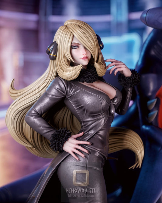 5108 Cynthia NSFW AND Garchomp - Pokemon - STL 3D Print Files